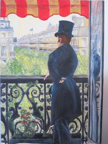 "Homme au balcon Boulevard Hausmann"&nbsp;von Gustave Cailebotte